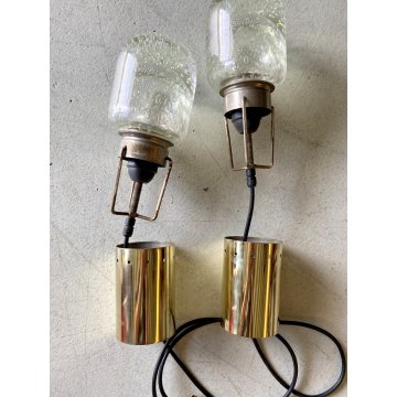 COPPIA LAMPADA SOSPENSIONE DESIGN Sarfatti Seguso VETRO MURANO ARTELUCE '60