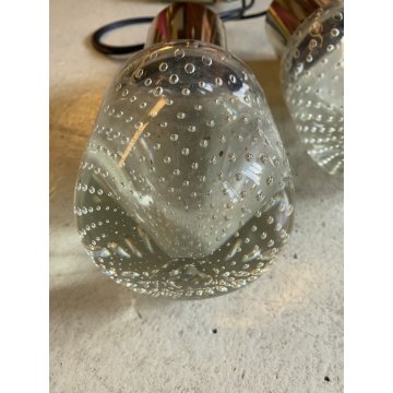 COPPIA LAMPADA SOSPENSIONE DESIGN Sarfatti Seguso VETRO MURANO ARTELUCE '60