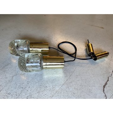 COPPIA LAMPADA SOSPENSIONE DESIGN Sarfatti Seguso VETRO MURANO ARTELUCE '60