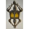 ENORME ANTICA LANTERNA FERRO BATTUTO CASTELLO epoca 1800 OLD IRON HANGING LAMP