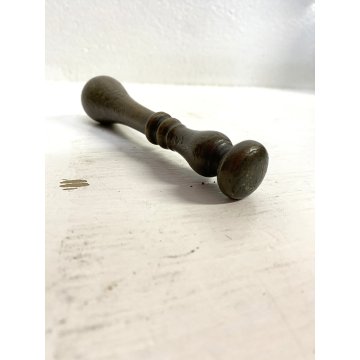 ANTICO MORTAIO PESTELLO BRONZO FARMACIA ERBORISTERIA CUCINA ø 10 x 8,5 cm/h '800