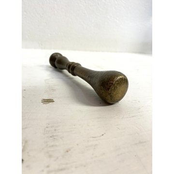 ANTICO MORTAIO PESTELLO BRONZO FARMACIA ERBORISTERIA CUCINA ø 10 x 8,5 cm/h '800