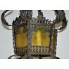 ENORME ANTICA LANTERNA FERRO BATTUTO CASTELLO epoca 1800 OLD IRON HANGING LAMP