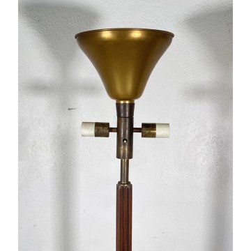 LAMPADA DA TERRA PIANTANA Giuseppe Ostuni ANNI 50 MOD. 311 Oluce LEGNO OTTONE