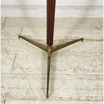 LAMPADA DA TERRA PIANTANA Giuseppe Ostuni ANNI 50 MOD. 311 Oluce LEGNO OTTONE