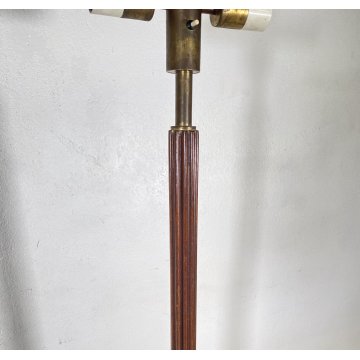LAMPADA DA TERRA PIANTANA Giuseppe Ostuni ANNI 50 MOD. 311 Oluce LEGNO OTTONE