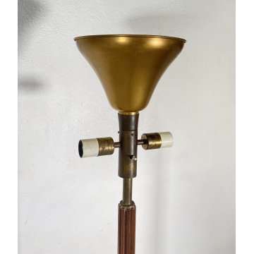 LAMPADA DA TERRA PIANTANA Giuseppe Ostuni ANNI 50 MOD. 311 Oluce LEGNO OTTONE