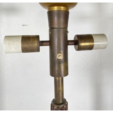 LAMPADA DA TERRA PIANTANA Giuseppe Ostuni ANNI 50 MOD. 311 Oluce LEGNO OTTONE