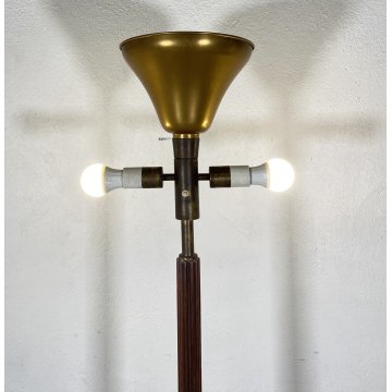 LAMPADA DA TERRA PIANTANA Giuseppe Ostuni ANNI 50 MOD. 311 Oluce LEGNO OTTONE