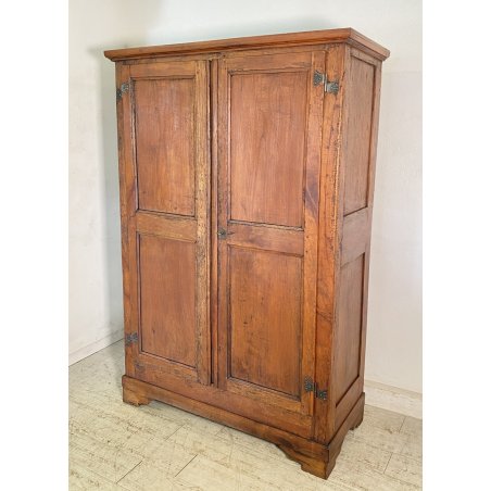 ANTICO PICCOLO ARMADIO DUE ANTE GUARDAROBA 800 LEGNO NOCE DISPENSA CUCINA EPOCA