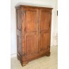 ANTICO PICCOLO ARMADIO DUE ANTE GUARDAROBA 800 LEGNO NOCE DISPENSA CUCINA EPOCA