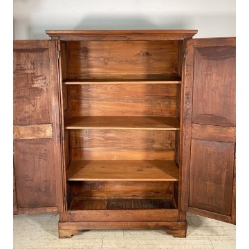 ANTICO PICCOLO ARMADIO DUE ANTE GUARDAROBA 800 LEGNO NOCE DISPENSA CUCINA EPOCA