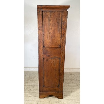 ANTICO PICCOLO ARMADIO DUE ANTE GUARDAROBA 800 LEGNO NOCE DISPENSA CUCINA EPOCA