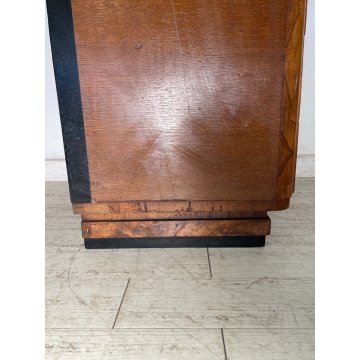 ANTICA CASSETTIERA Art Dèco 6 CASSETTI comò ANNI '40 NOCE CASSETTONE ebanizzato