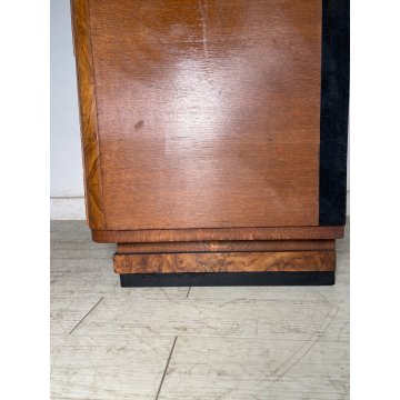 ANTICA CASSETTIERA Art Dèco 6 CASSETTI comò ANNI '40 NOCE CASSETTONE ebanizzato