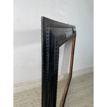 GRANDE ANTICA CORNICE Guilloché LEGNO SCOLPITO EBANIZZATO RADICA 125x95x5 '1800