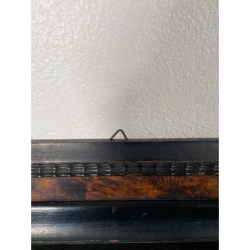 GRANDE ANTICA CORNICE Guilloché LEGNO SCOLPITO EBANIZZATO RADICA 125x95x5 '1800
