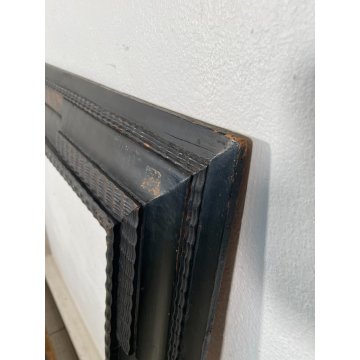GRANDE ANTICA CORNICE Guilloché LEGNO SCOLPITO EBANIZZATO RADICA 125x95x5 '1800