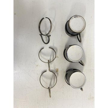 VASSOIO SET da FUMO CAFFE Art Decò ARGENTO BLU COBALTO ARGENTIERE Janetti '30