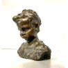 SCULTURA BUSTO BRONZO "scugnizzo" NAPOLI De Martino FANCIULLO 12 cm/h PRIMO '900