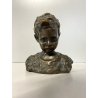 SCULTURA BUSTO BRONZO "scugnizzo" NAPOLI De Martino FANCIULLO 12 cm/h PRIMO '900