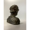 SCULTURA BUSTO BRONZO "scugnizzo" NAPOLI De Martino FANCIULLO 12 cm/h PRIMO '900