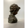 SCULTURA BUSTO BRONZO "scugnizzo" NAPOLI De Martino FANCIULLO 12 cm/h PRIMO '900
