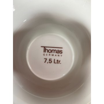 GRANDE VASO GLADIOLI PORCELLANA BIANCA Thomas Keramik 7,5L GERMANY '70s
