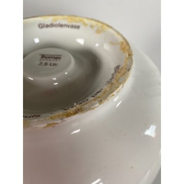 GRANDE VASO GLADIOLI PORCELLANA BIANCA Thomas Keramik 7,5L GERMANY '70s