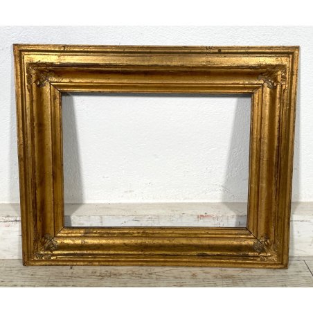 ANTICA CORNICE DORATA CLASSICA LEGNO SCOLPITO 47 cm x 57 cm EPOCA '900