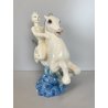 SCULTURA MAIOLICA Zaccagnini FANCIULLA CAVALLUCCIO MARINO Walt Disney   A683 '50