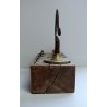 ANTICO Set PESI DA BILANCIA OTTONE PESA STADERA BASCULA PUNZONATI PESIERA LEGNO 