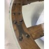 GRANDE TAVOLO ROTONDO RUOTA CAMPANA VETRO UFFICIO LEGNO RIUNIONE PRANZO MEETING