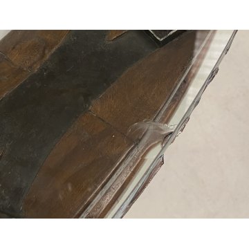 GRANDE TAVOLO ROTONDO RUOTA CAMPANA VETRO UFFICIO LEGNO RIUNIONE PRANZO MEETING