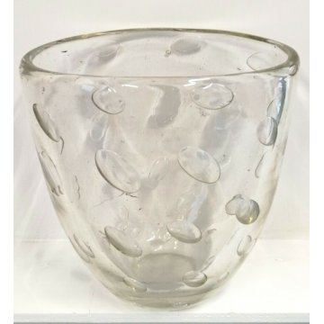 RARO ANTICO VASO BOLLE DESIGN Barovier ANNI 30 CLLEZIONE VETRO MURANO VASE GLASS