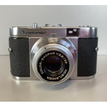 FOTOCAMERA Voigtländer VITO B COLOR-SKOPAR 2.8/50 PRONTOR 500 SLK CUSTODIA '54