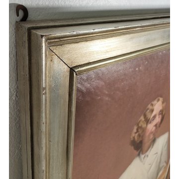 ANTICO QUADRO DIPINTO Augusto Colombo 1939 olio tavola RITRATTO pittrice Gerlach