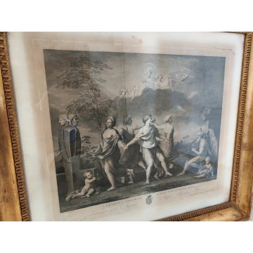 ANTICA STAMPA ACQUAFORTE Stefano Tofanelli LA DANZA DELLE ORE Nicolas Poussin