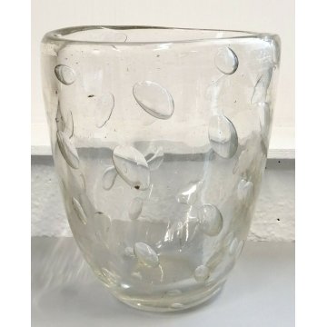RARO ANTICO VASO BOLLE DESIGN Barovier ANNI 30 CLLEZIONE VETRO MURANO VASE GLASS