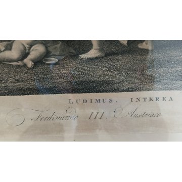 ANTICA STAMPA ACQUAFORTE Stefano Tofanelli LA DANZA DELLE ORE Nicolas Poussin