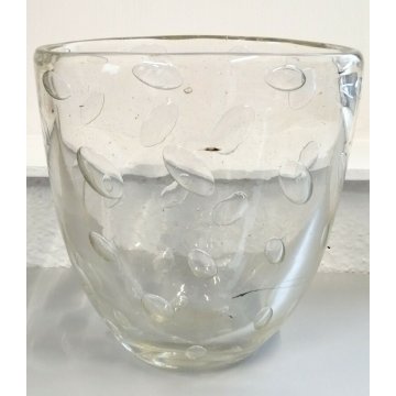 RARO ANTICO VASO BOLLE DESIGN Barovier ANNI 30 CLLEZIONE VETRO MURANO VASE GLASS