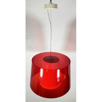 LAMPADARIO PEDRALI SOSPENSIONE L001S/BA ROSSO LAMPADA DESIGN METACRILIATO