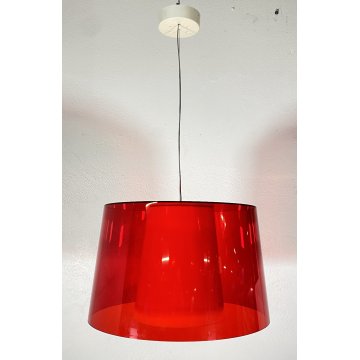 LAMPADARIO PEDRALI SOSPENSIONE L001S/BA ROSSO LAMPADA DESIGN METACRILIATO