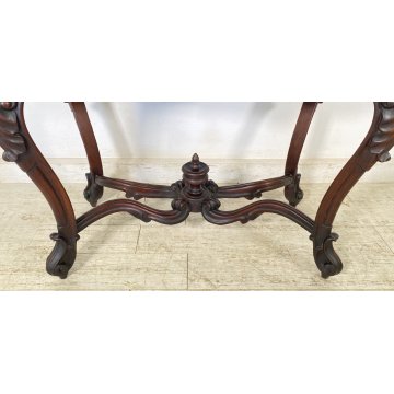 ANTICO TAVOLO CONSOLE Luigi Filippo SCRITTOIO LEGNO MARMO 1800/1900 SCRIVANIA