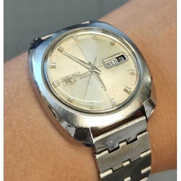 ANTICO OROLOGIO POLSO Seiko 5 Automatic 6119-7083 anni 70 Vintage Wrist Watch