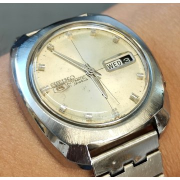 ANTICO OROLOGIO POLSO Seiko 5 Automatic 6119-7083 anni 70 Vintage Wrist Watch