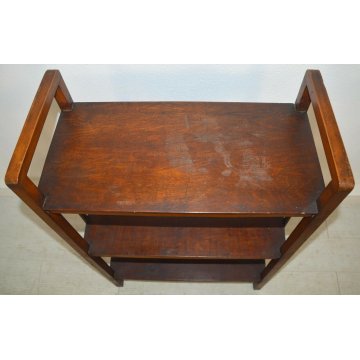 ANTICA ETAGERE Decò LIBRERIA ROVERE epoca 1900 OLD FORNITURE BOOKCASES consolle