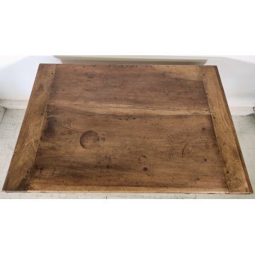 ANTICO TAVOLO LIBRO  ALLUNGABILE cassetto LEGNO NOCE tornito EPOCA 1800 SALOTTO