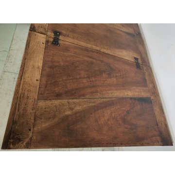 ANTICO TAVOLO LIBRO  ALLUNGABILE cassetto LEGNO NOCE tornito EPOCA 1800 SALOTTO