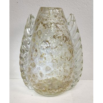 GRANDE Vaso Vetro a Morise MURANO anni 30 DESIGN Barovier AUTUNNO GEMMATO 37 cm.